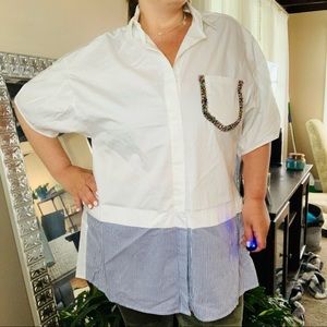 NWT Zara Button Down Top